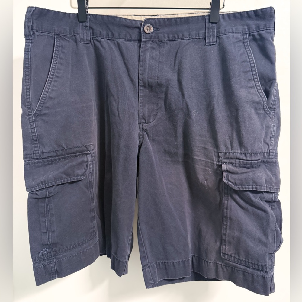 Merona Cargo Shorts Mens 38 Navy Cotton Utility Casual
